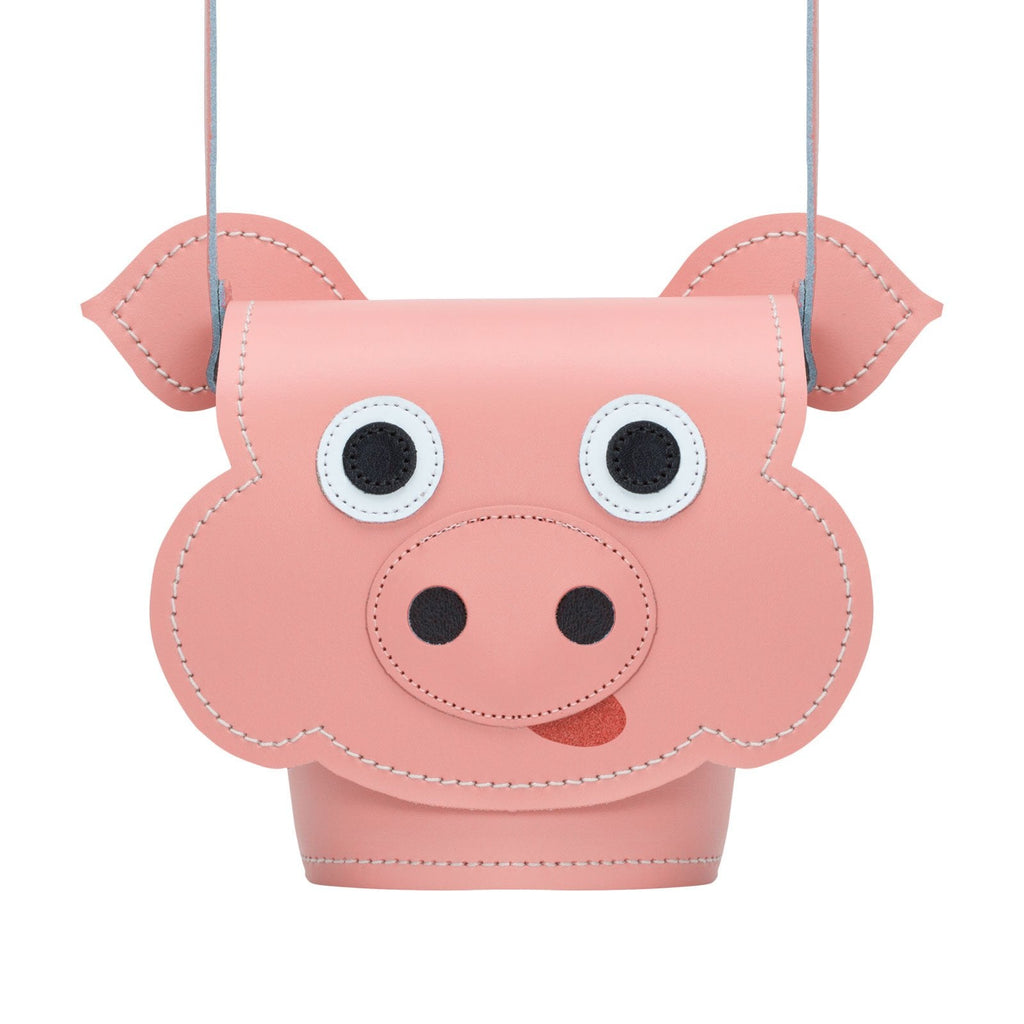Zatchels Polly Pig Handmade Leather Bag front view
