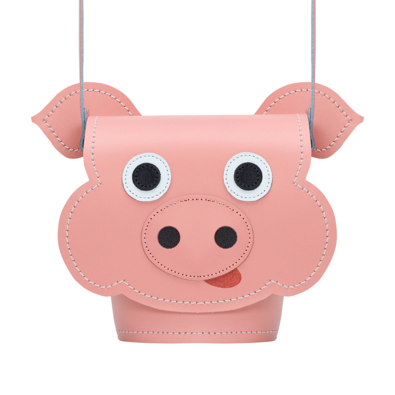 Zatchels Polly Pig Handmade Leather Bag front view