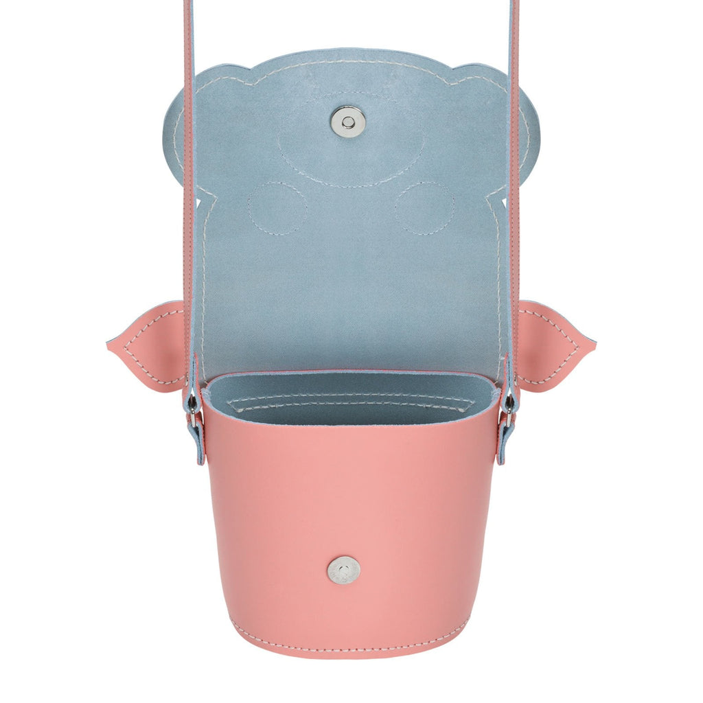 Zatchels Polly Pig leather bag open view