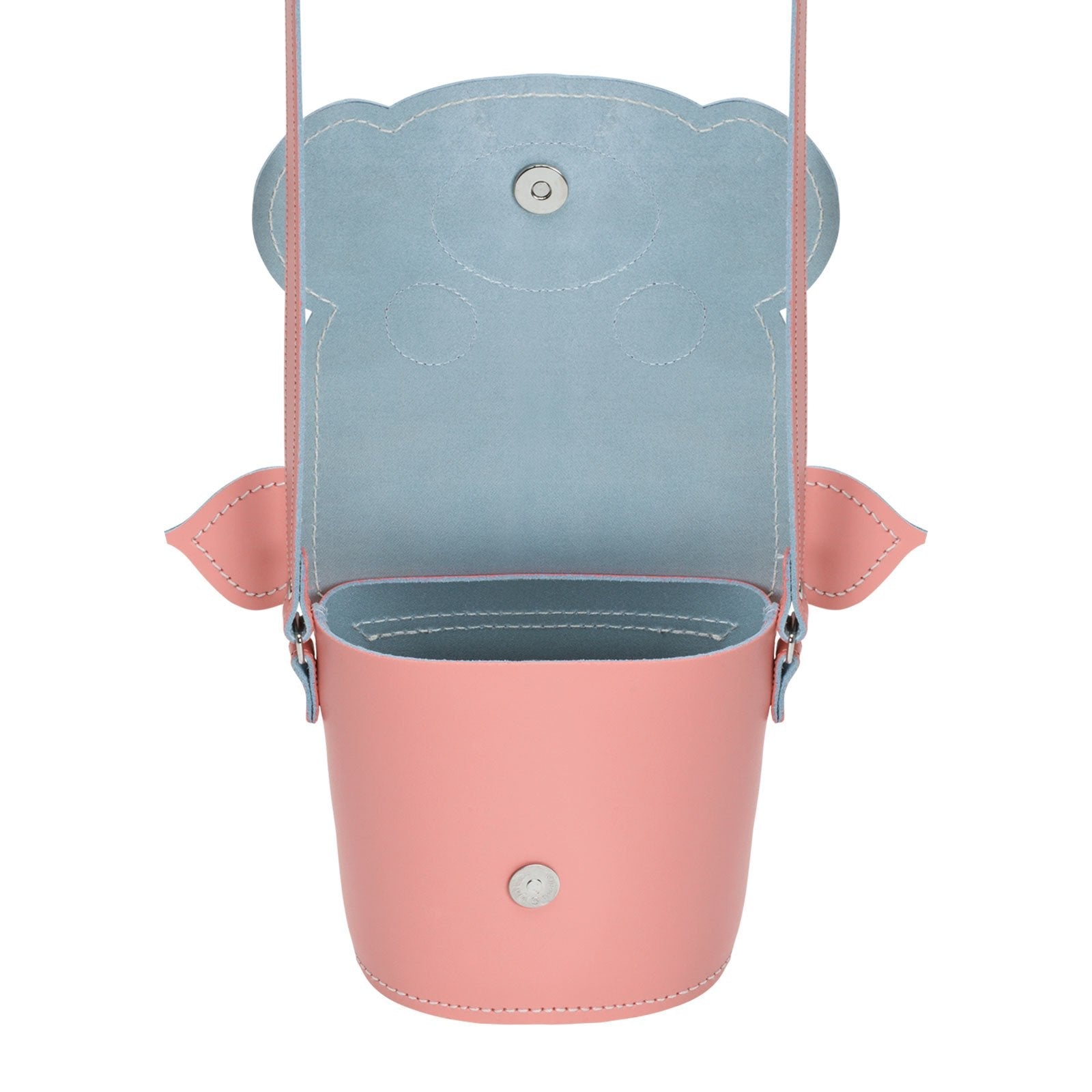 Zatchels Polly Pig leather bag open view