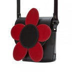 Zatchels Poppy Red leather barrel bag side view