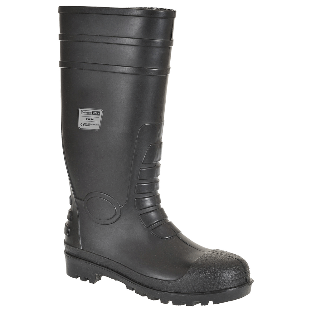 Portwest FW94 Classic Safety Wellington Boots S4 Black