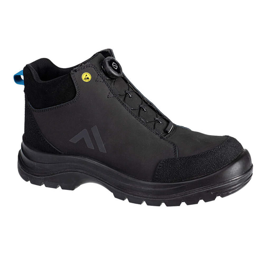 Portwest FE02 Ridge Composite Mid Safety Boots S3S ESD SR FO Black/Blue