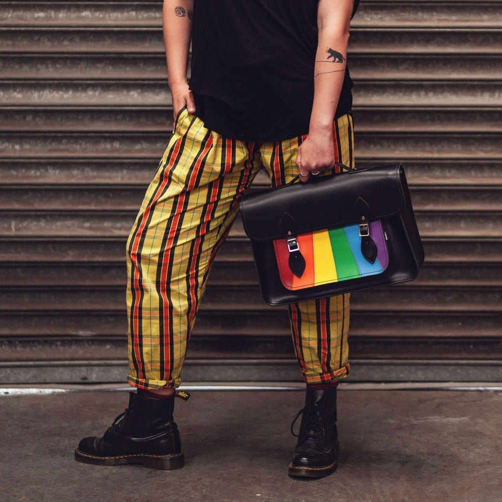 Zatchels Pride Rainbow 16 Inch satchel model view