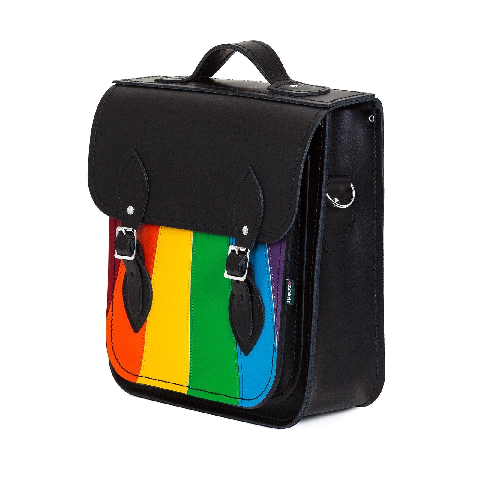 Zatchels Pride Rainbow city backpack side view