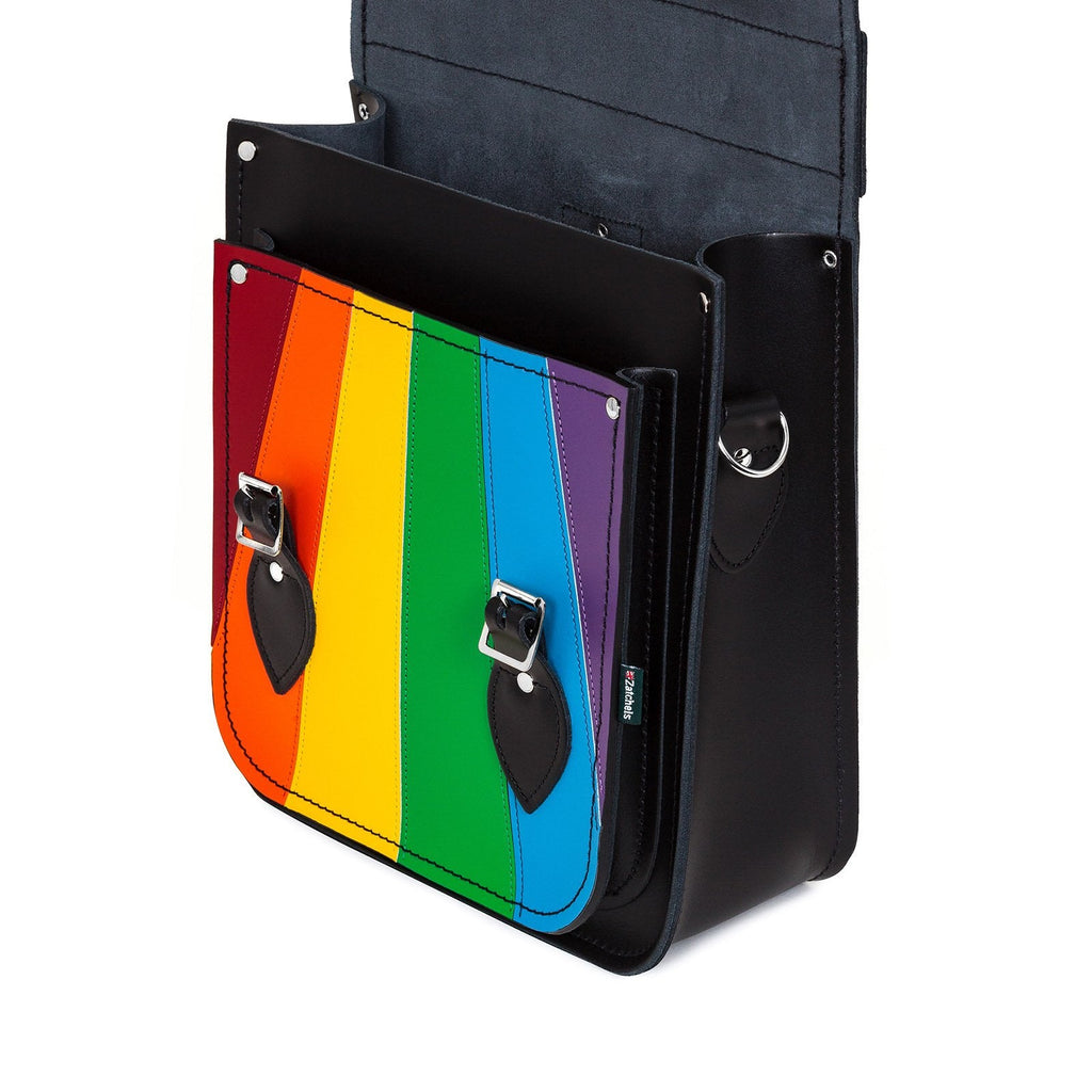 Zatchels Pride Rainbow city backpack detail view