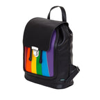 Zatchels Pride Rainbow leather backpack side view