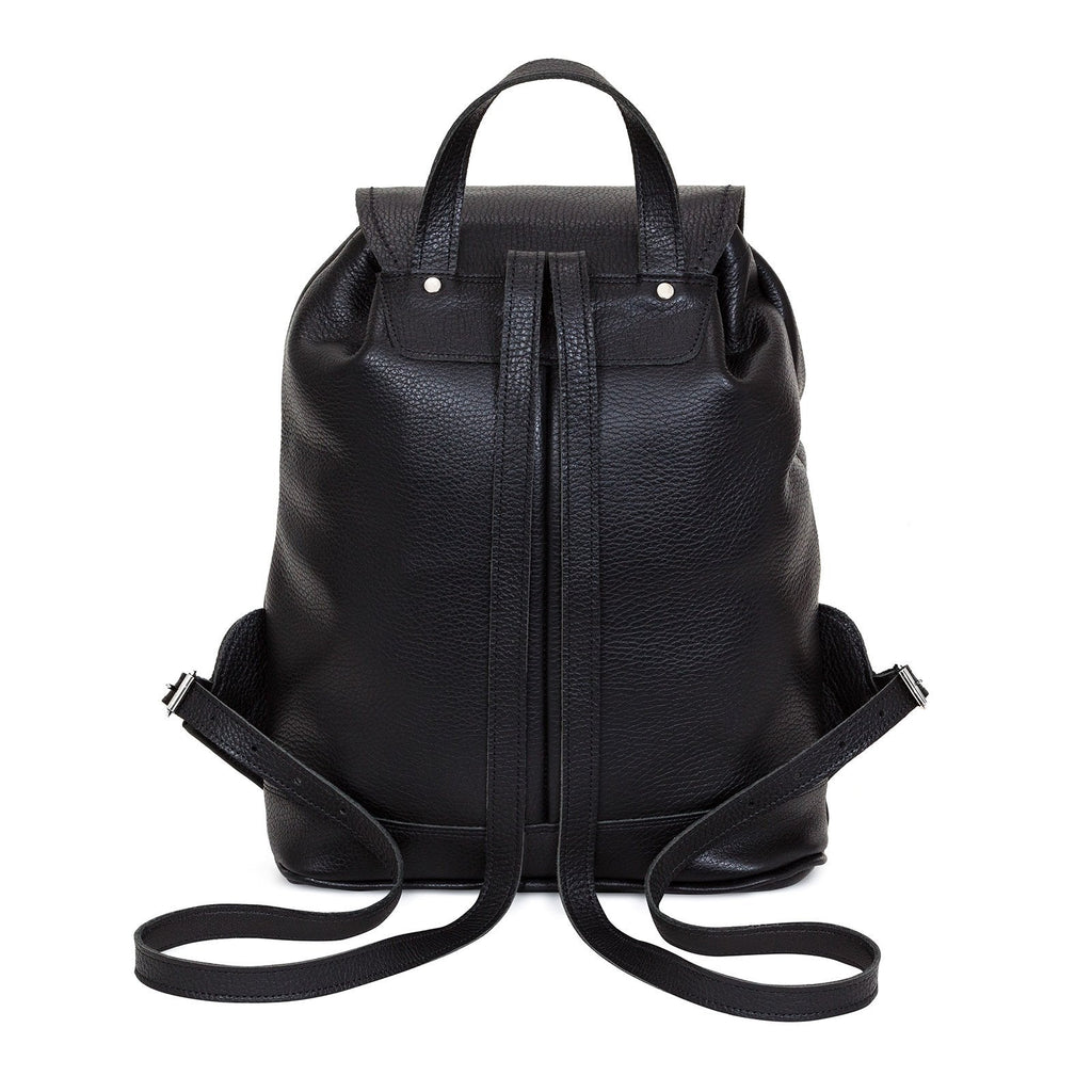 Zatchels Pride Rainbow leather backpack back view