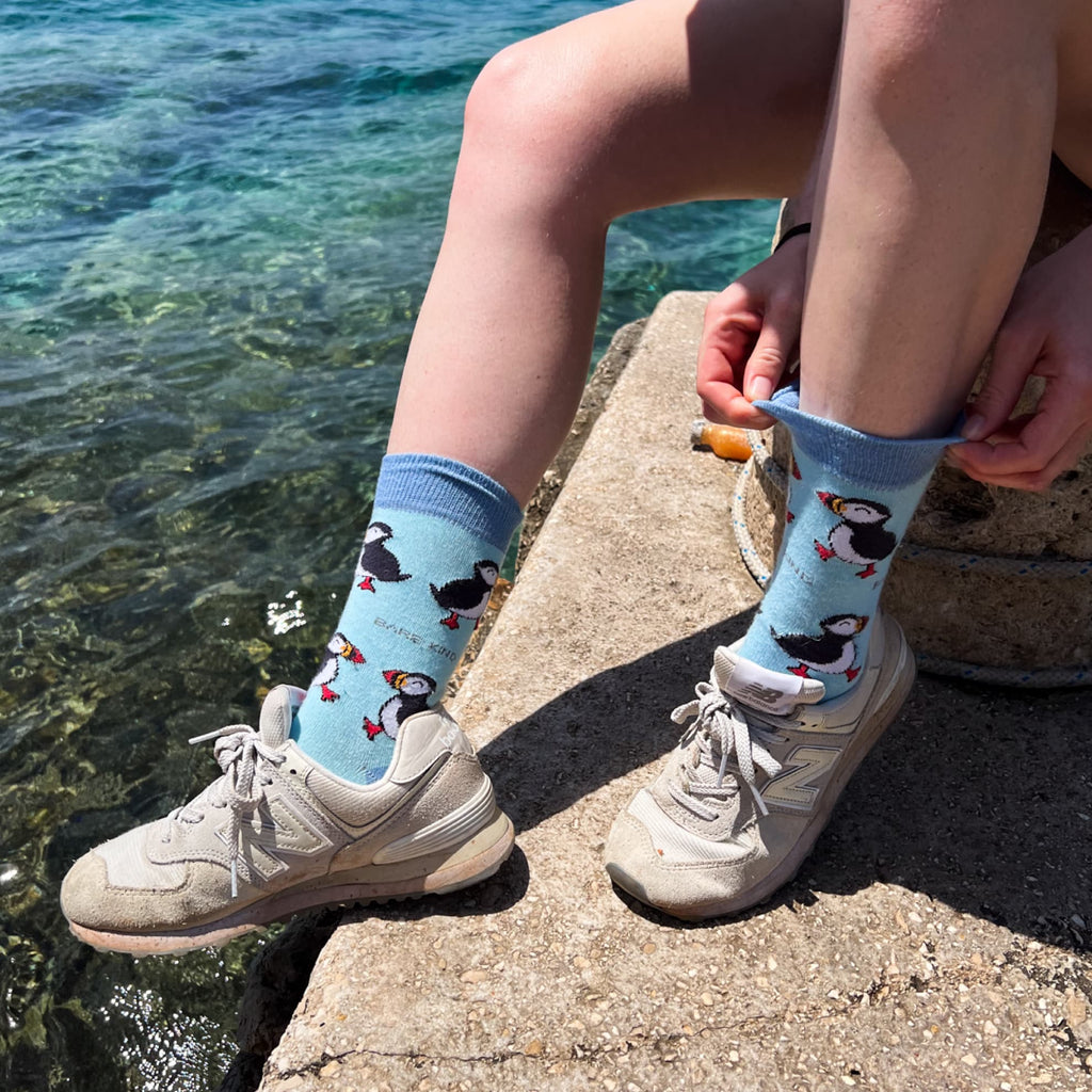 Bare Kind Puffin Couple 2 Pack Bamboo Sock Set