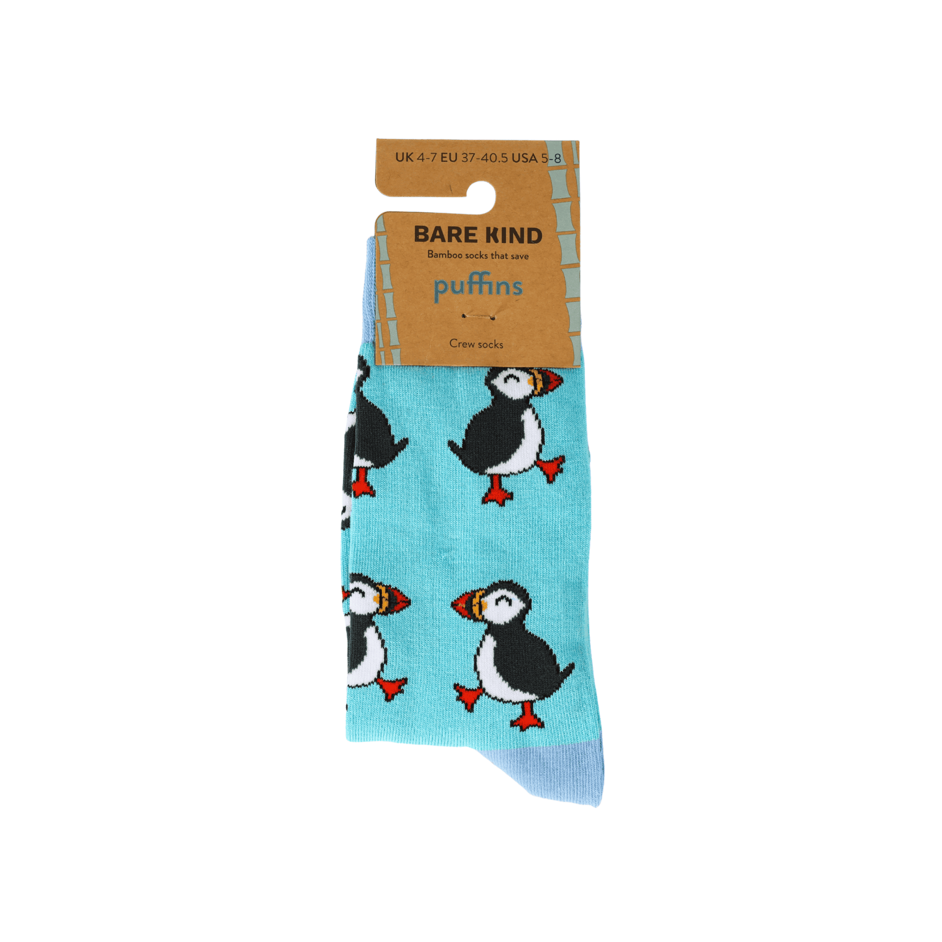 Bare Kind Save the Puffins Bamboo Socks