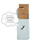 Bare Kind Save the Puffin Ribbed Bamboo Socks