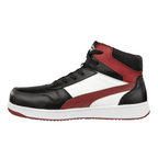 Puma Frontcourt S3L ESD Safety Hi-Top Trainer Safety Boots Black / White / Red
