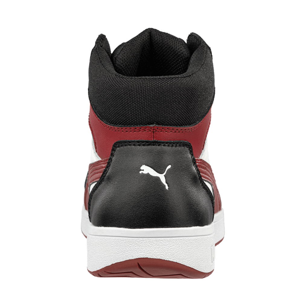 Puma Frontcourt S3L ESD Safety Hi-Top Trainer Safety Boots Black / White / Red