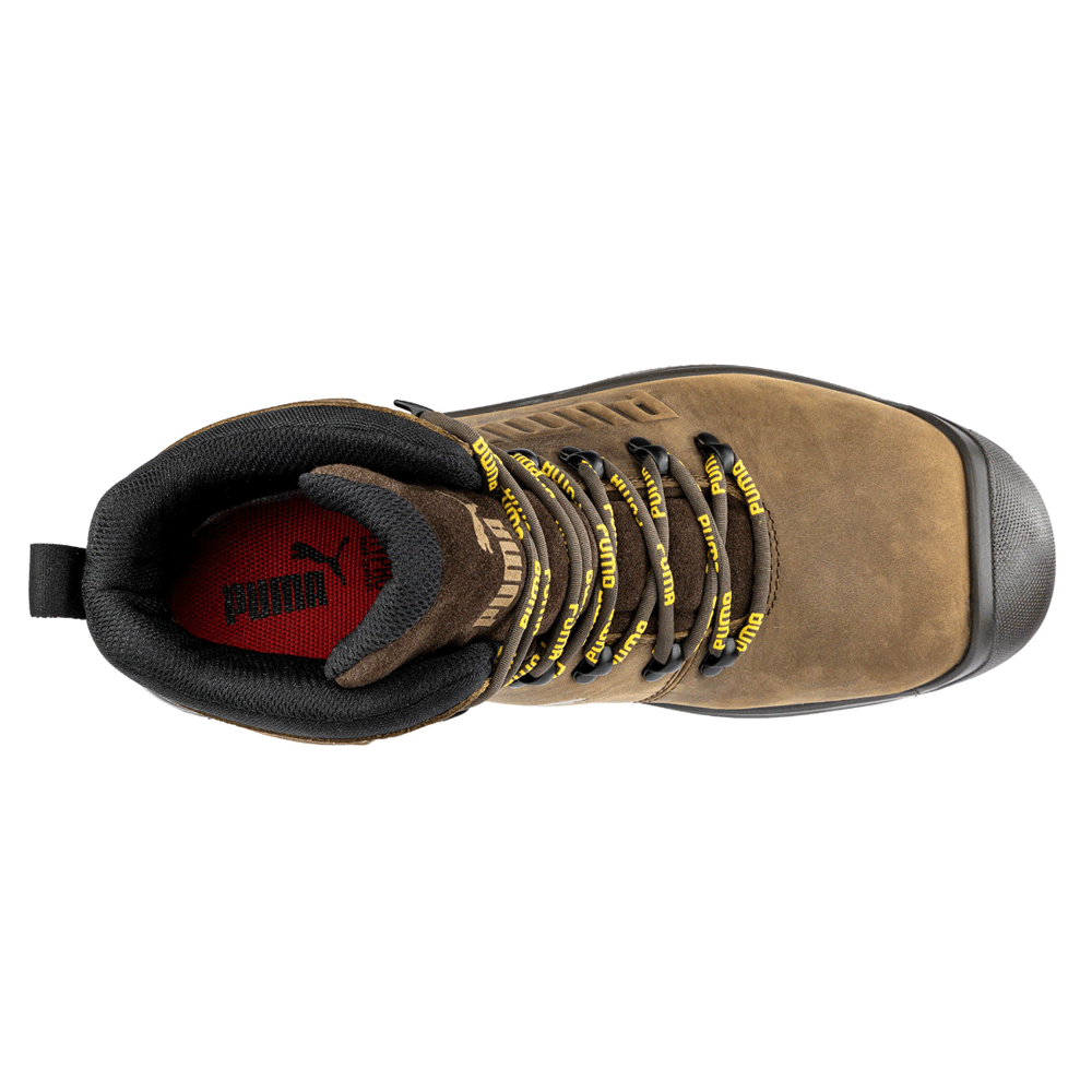 Puma Iron HD Brown Mid Safety Work Safety Boots S3S FO SR Brown / Black