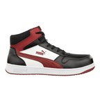 Puma Frontcourt S3L ESD Safety Hi-Top Trainer Safety Boots Black / White / Red
