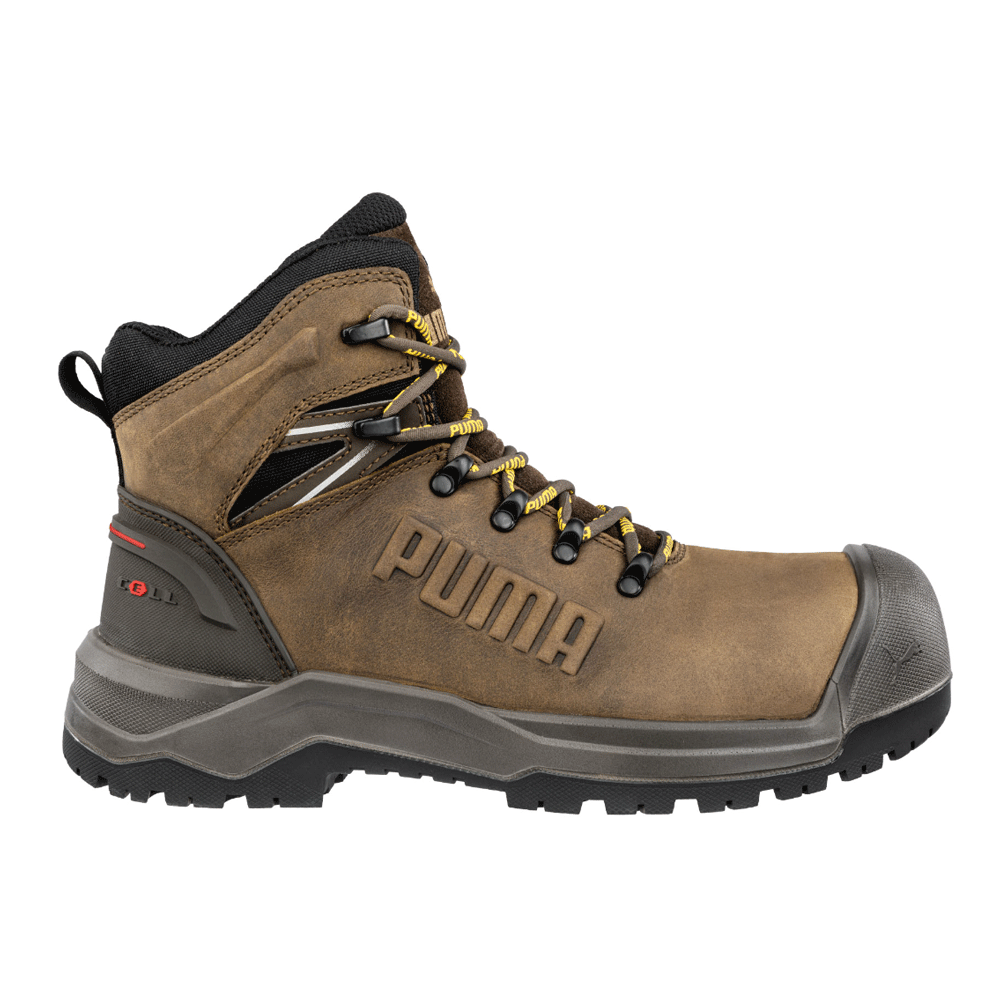 Puma Iron HD Brown Mid Safety Work Safety Boots S3S FO SR Brown / Black