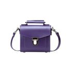Zatchels Purple Sugarcube Handmade Leather Handbag front view