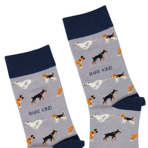 Bare Kind Save the Purple Dog Bamboo Socks