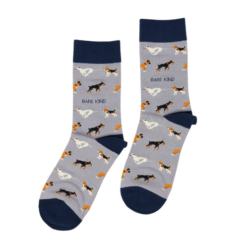 Bare Kind Save the Purple Dog Bamboo Socks