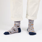 Bare Kind Save the Purple Dog Bamboo Socks