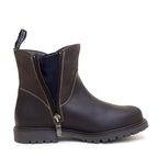 Bareback Footwear Quebec Waterproof Zip Up Ankle Boots Brown