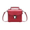 Zatchels Red Sugarcube Handmade Leather Handbag front view