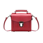 Zatchels Red Sugarcube Handmade Leather Handbag front view