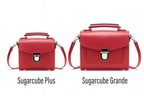 Zatchels Red Sugarcube handbag model view