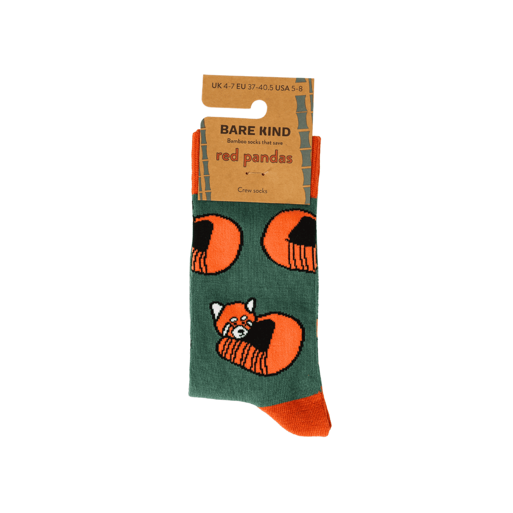 Bare Kind Save the Red Pandas Bamboo Socks
