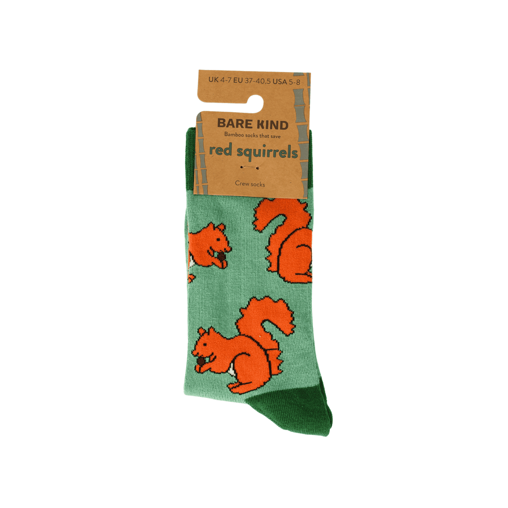 Bare Kind Save the Red Squirrels Bamboo Socks
