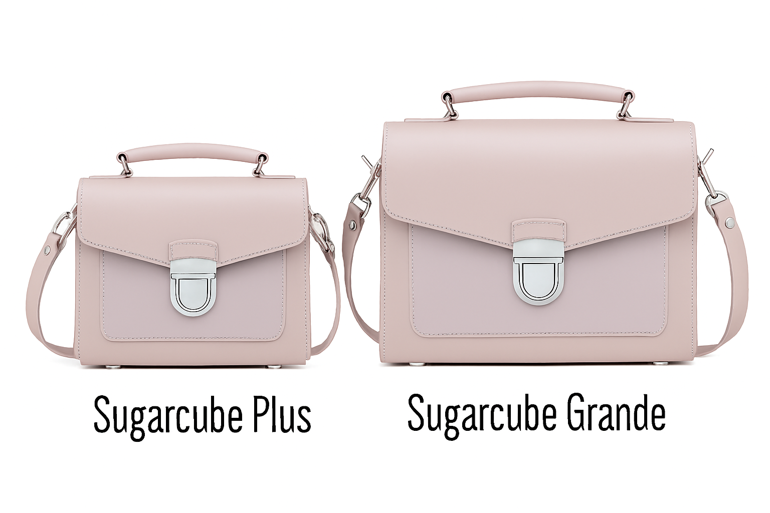 Zatchels Rose Quartz Sugarcube Handmade Leather Handbag