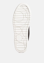 Leather Cushioned Lace Up Trainers