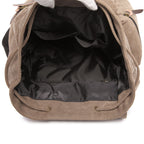 Unisex Leather Canvas Large Backpack Rucksack