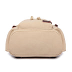Unisex Leather Canvas Large Backpack Rucksack