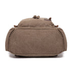 Unisex Leather Canvas Large Backpack Rucksack