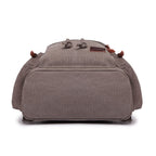 Unisex Leather Canvas Large Backpack Rucksack