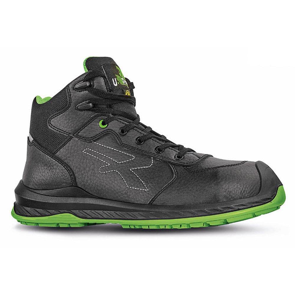 U-Power RI10324 Niagara ESD Safety Hiker Boots Black / Green