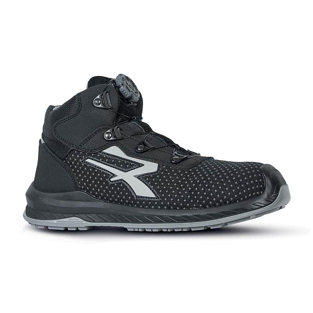 U-Power RI10414 Panama Safety Hiker Boots BOA Black / Grey