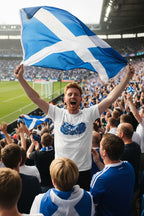 Scotland World Cup 2026 T-Shirt - Bold Graffiti Flag Design by StayClothed.com