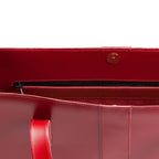 Zatchels Red handmade shopper bag open view
