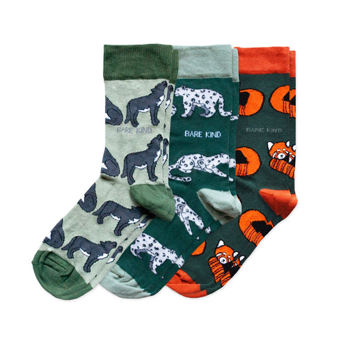 Bare Kind Snowy Mountain 3 Pack Bamboo Sock Set