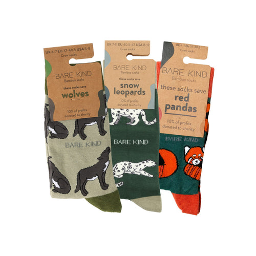 Bare Kind Snowy Mountain 3 Pack Bamboo Sock Set