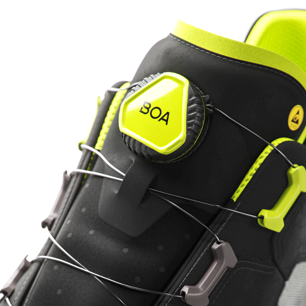 Solid Gear SG80016 Vapor 3 Air Breathable BOA Safety Work Safety Trainers Black / Yellow
