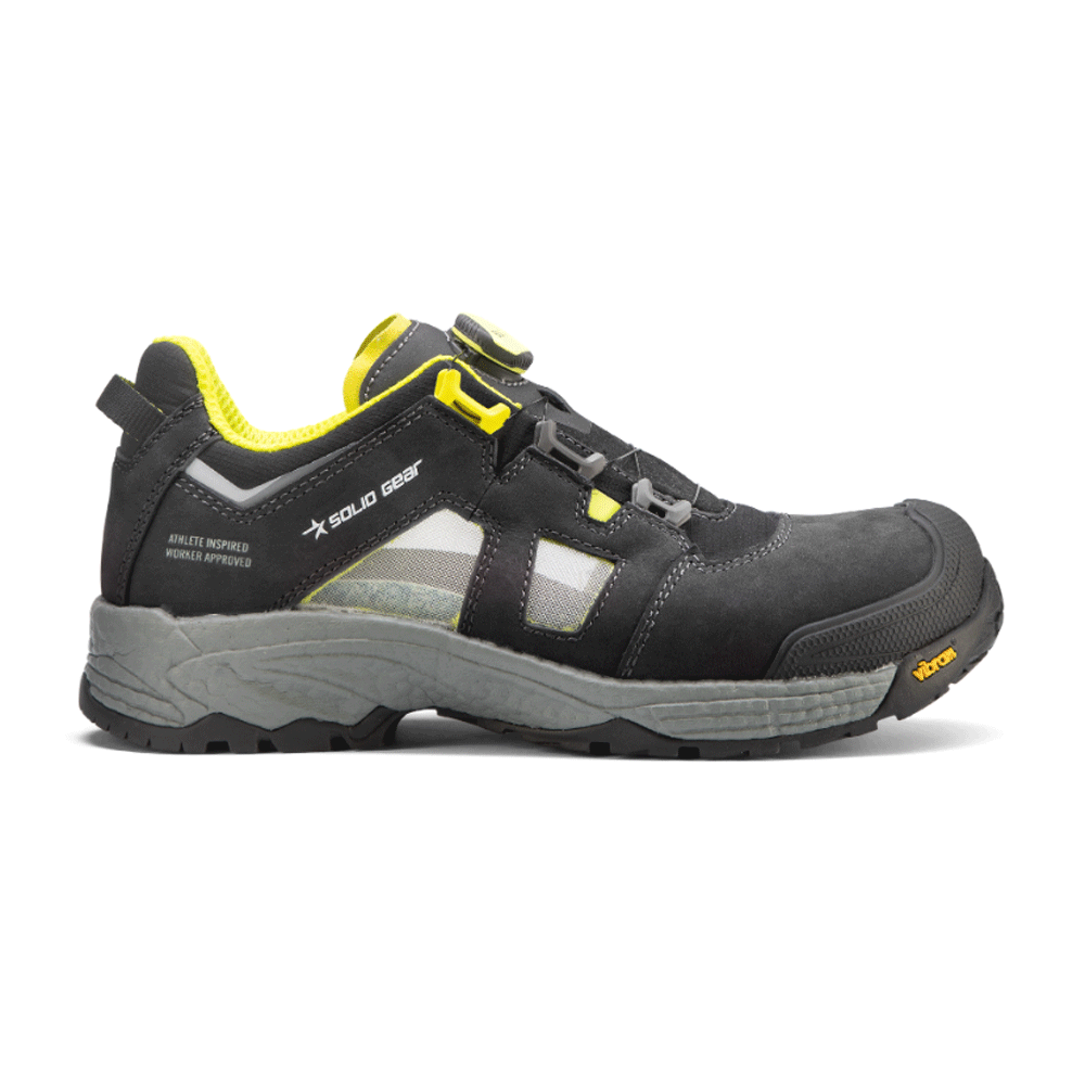 Solid Gear SG80016 Vapor 3 Air Breathable BOA Safety Work Safety Trainers Black / Yellow