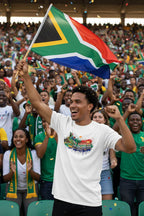 South Africa World Cup 2026 T-Shirt - Bold Graffiti Flag Design by StayClothed.com