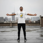 South Asian man in urban streetwear posing for a photo outdoors.