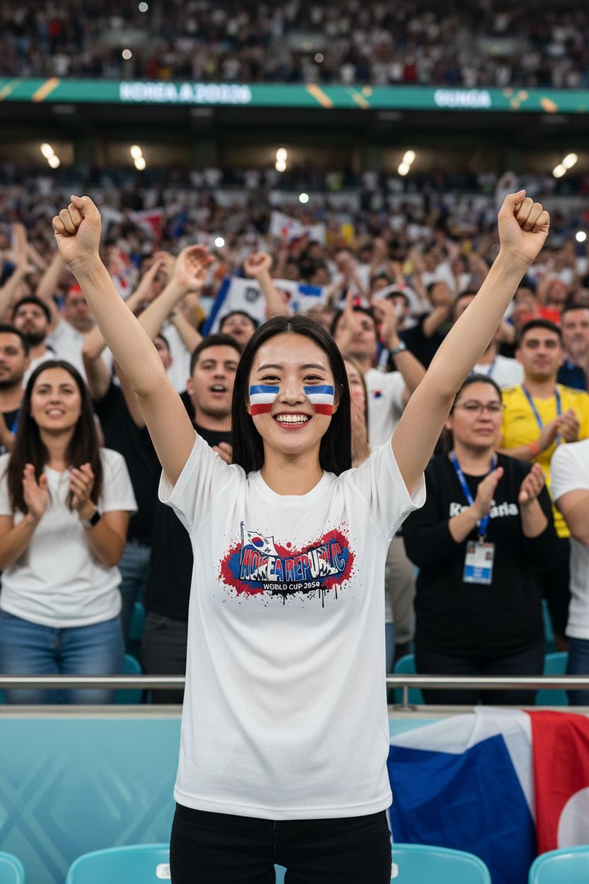 South Korea World Cup 2026 T-Shirt - Bold Graffiti Flag Design by StayClothed.com