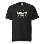 Black T-shirt featuring a vintage Springfield tavern sign reading “MOE’S Tavern,” flanked by two beer mugs.