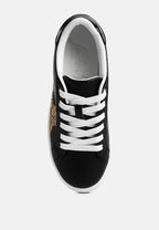 Leather Cushioned Lace Up Trainers