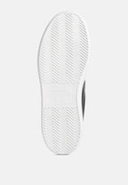 Leather Cushioned Lace Up Trainers